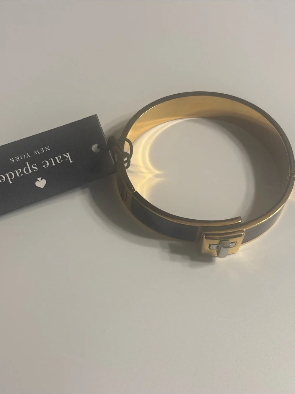 Kate spade bracelet black an gold retail $139 NWT - Picture 4 of 4
